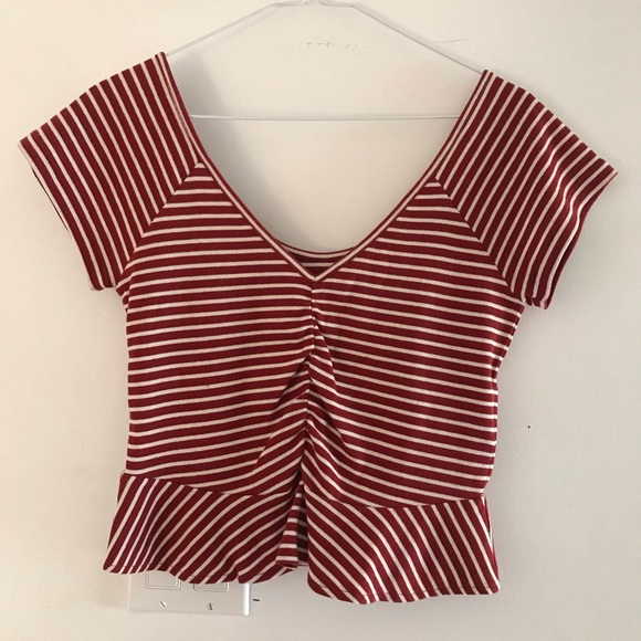 2/$40 // American Eagle Peplum Ruched T - Picture 1 of 3